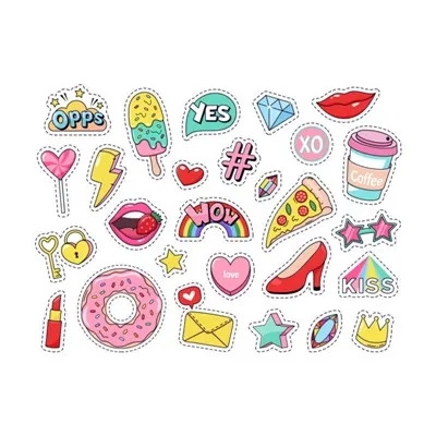 प्यारा कार्टून स्टिकर विनाइल स्टिकर