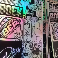 होलोग्राफिक एगशेल स्टिकर प्रिंटिंग